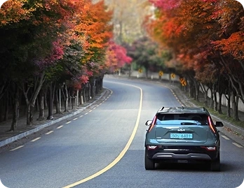 Car with commuters travelling.
